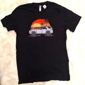 Sunset Safari Tshirt- Black- Bright decal -  New without tags